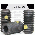Cup Point Socket Set Screws, Nylon Pellet, Thermal Black Oxide, Alloy 