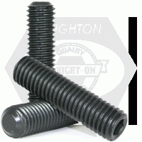 Flat Point Socket Set Screws, Thermal Black Oxide, Alloy 