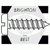 Self Tapping Screws, Pan Head, Slotted, Stainless Steel 18 8 