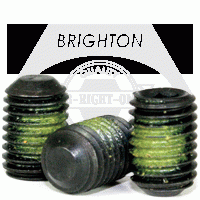 Flat Point Socket Set Screws, Nylon Patch, Thermal Black Oxide, Alloy 