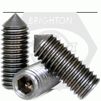 Cone Point Socket Set Screws, Thermal Black Oxide, Alloy 