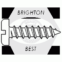 Self Tapping Screws, Flat Slotted, Stainless Steel 18 8 