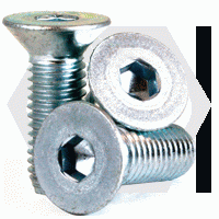 Metric 12.9 Flat Socket Cap, Din 7991, Zinc Bake Cr+3, Alloy