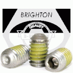 Cup Point Socket Set Screws, Nylon Patch, Stainless Steel 18 8 