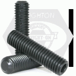 Flat Point Socket Set Screws, Thermal Black Oxide, Alloy 