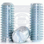 Slotted Set Screws, Case Hardened, Zinc Plate 