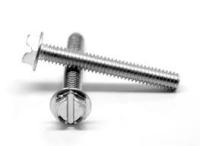 Machine Screws, Indented Hex Washer Head, Slotted, Zinc Cr+3 