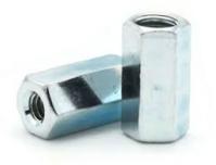 HEX ZINC COUPLING NUT