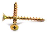 Square Drive Bugle Head Deck Screws, Zinc Yellow, Hardened 