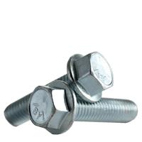 Hex Head Serrated Flange Screw, Grade 5, Clear Zinc