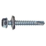 Proferred Self Drilling Screw W/Bonded Washer, Zinc Cr+3 