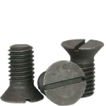 Slotted Flat Countersunk Head Cap Screw, Plain, Low Carbon 