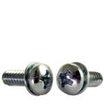 Machine Screw, Pan Head Phillips, Sems, Zinc Cr+3 
