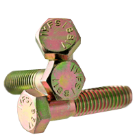 Grade 5 Hex Head Cap Screws Zinc Yellow