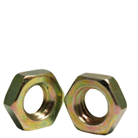 HEX JAM NUT YELLOW ZINC