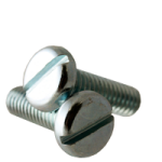 Machine Screw, Pan Head Slotted, Zinc Cr+3 